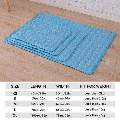 Cool Ice Silk Moisture-Proof Pet Cooling Mat