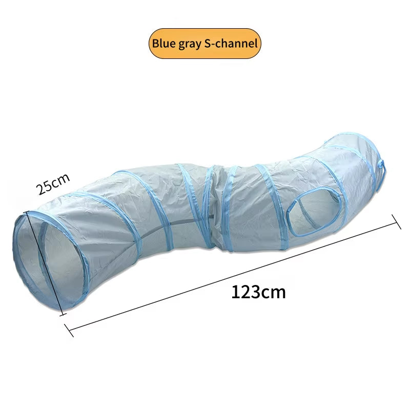 Foldable Breathable Play Tunnel for Indoor Cats