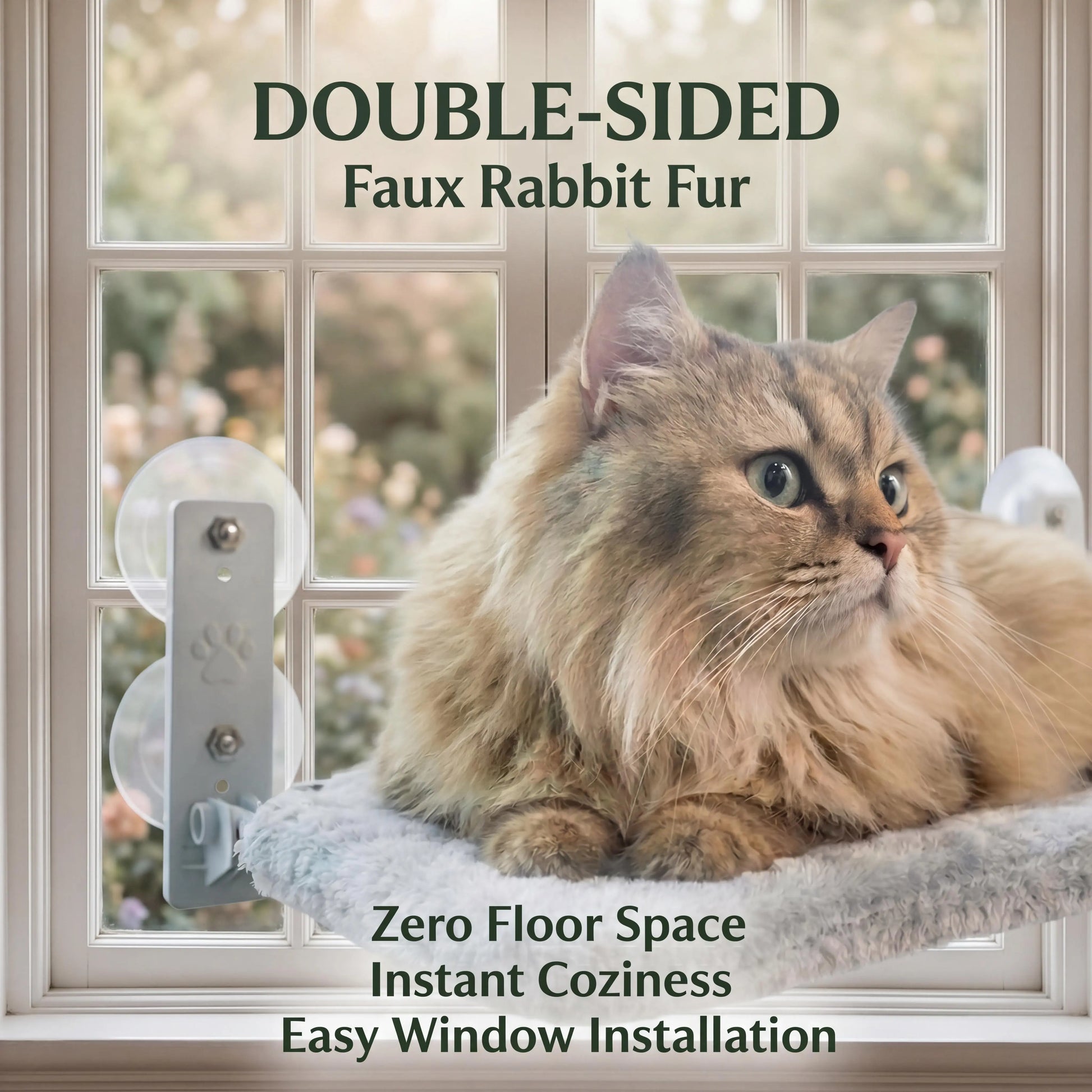 Cordless Folding Window Cat Hammock & Perch