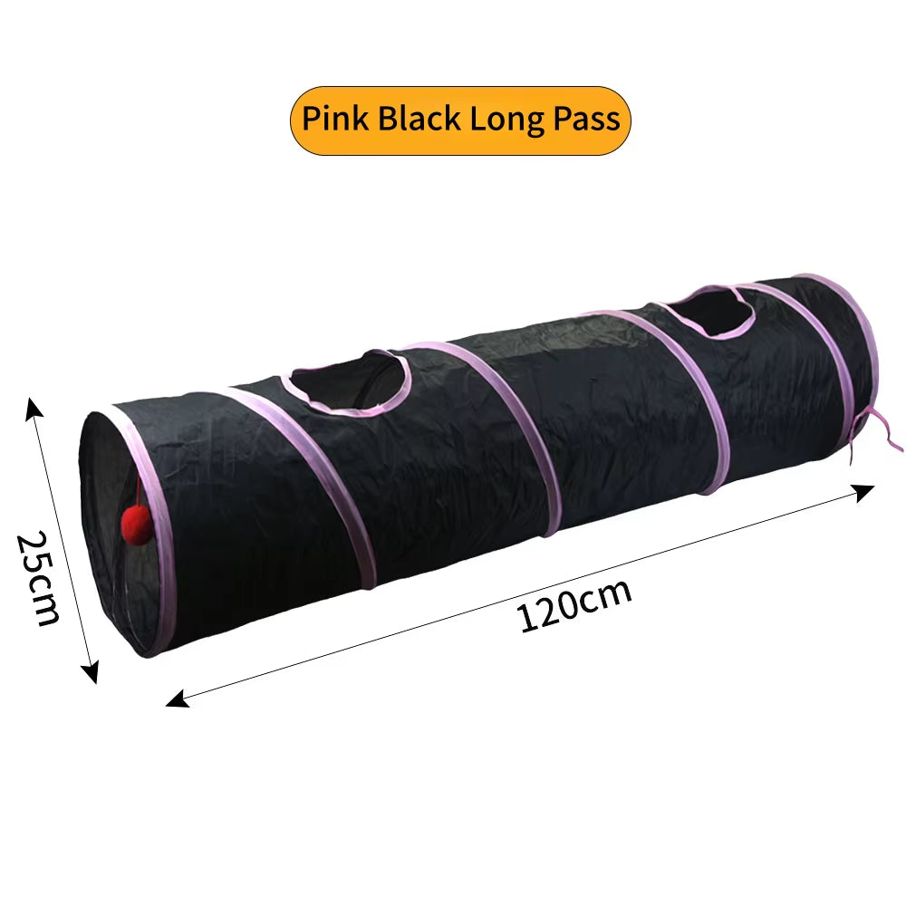 Foldable Breathable Play Tunnel for Indoor Cats