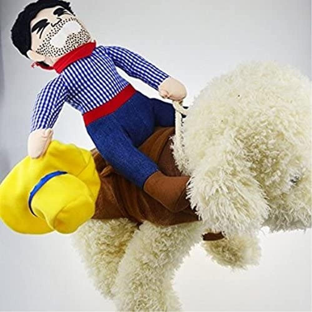 Novelty Cowboy Rider Costume for Dogs & Cats
