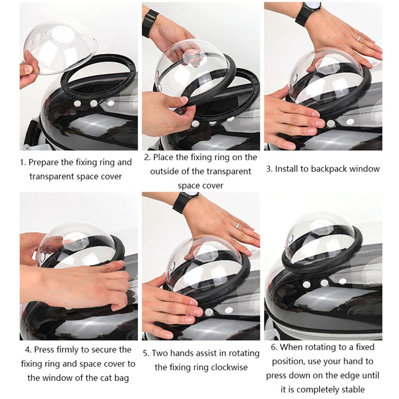 Transparent Breathable Pet Backpack Carrier