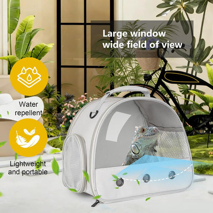 Small Animal Travel Carrier for Bearded Dragons & Lizards