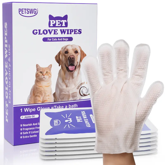 Hypoallergenic Waterless Bathing Wipes for Dogs & Cats (20 Pcs)
