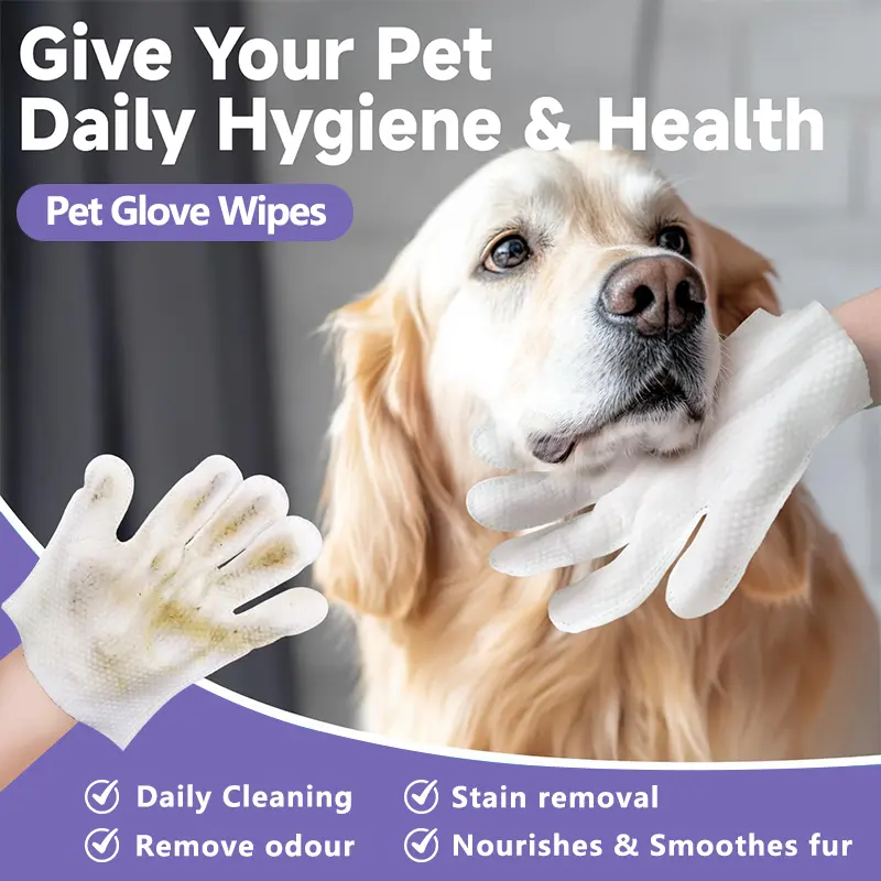 Hypoallergenic Waterless Bathing Wipes for Dogs & Cats (20 Pcs)