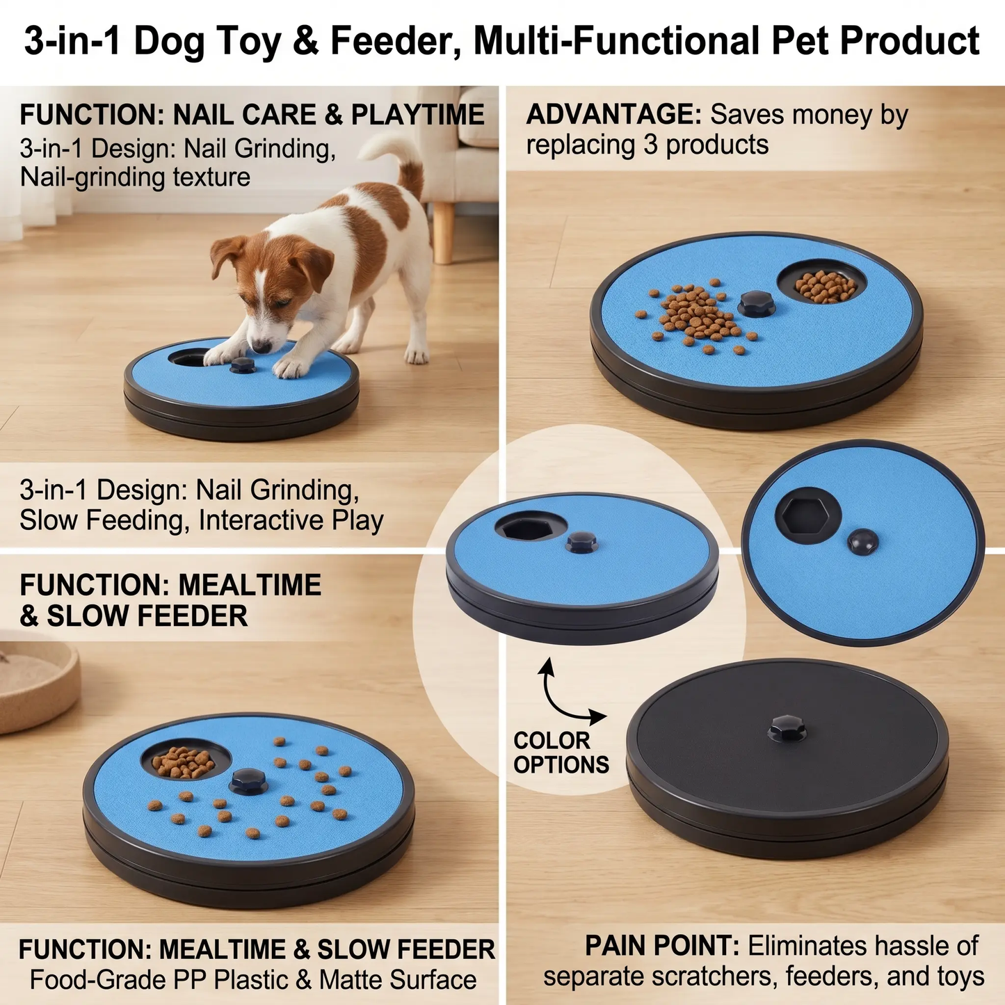 Stress-Free Dog Nail File Board with Built-In Treat Dispenser