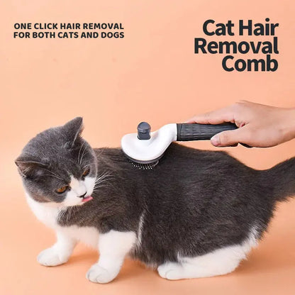 2-in-1 Cat & Dog Hair Remover Brush for Long & Short Hair