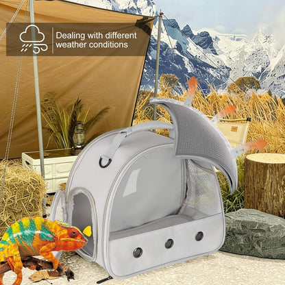 Small Animal Travel Carrier for Bearded Dragons & Lizards