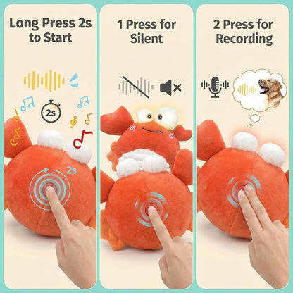 Smart Self-Play Moving Crab Toy for Dogs (3 Play Modes)