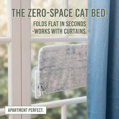 Cordless Folding Window Cat Hammock & Perch