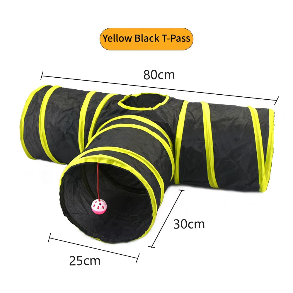 Foldable Breathable Play Tunnel for Indoor Cats