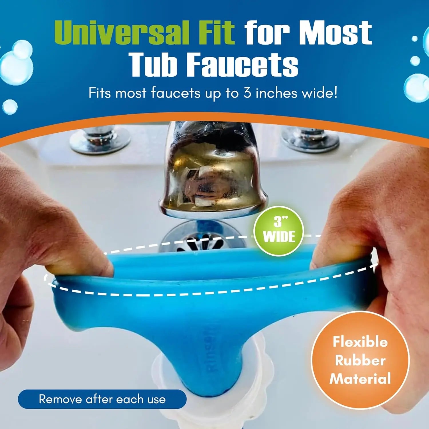 Slip-On Bathtub Faucet Sprayer & Hose for Pet Bathing