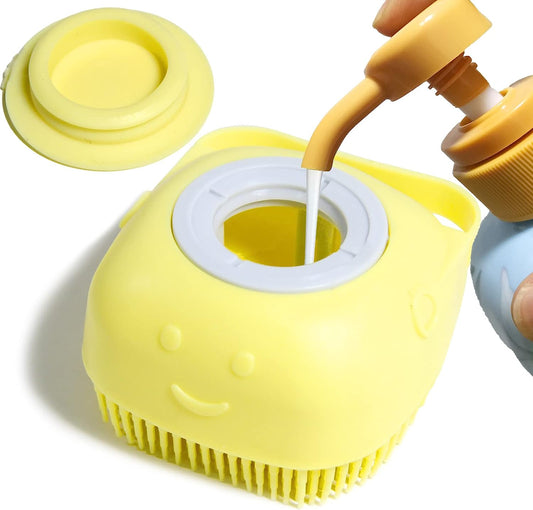 2-in-1 Silicone Pet Bath Brush & Shampoo Dispenser