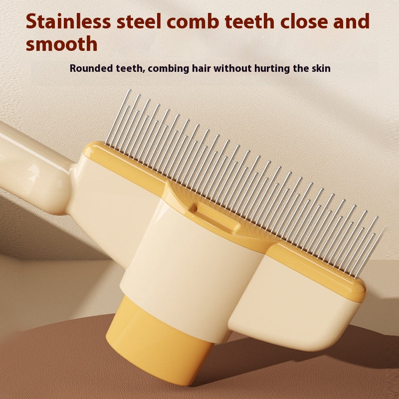 Self-Cleaning Flea & Grooming Comb with Release Button