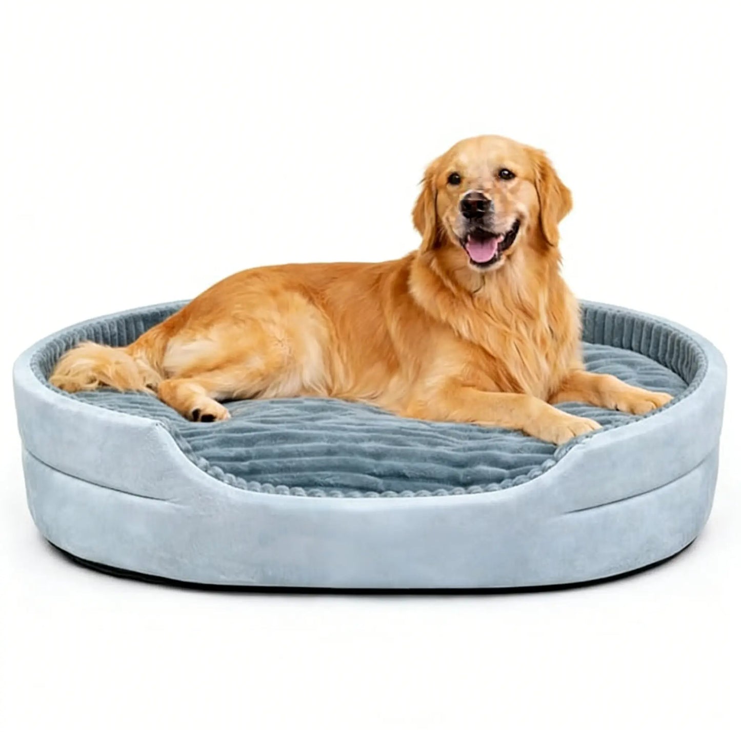 Premium Washable Plush Dog Couch Bed with Waterproof Base