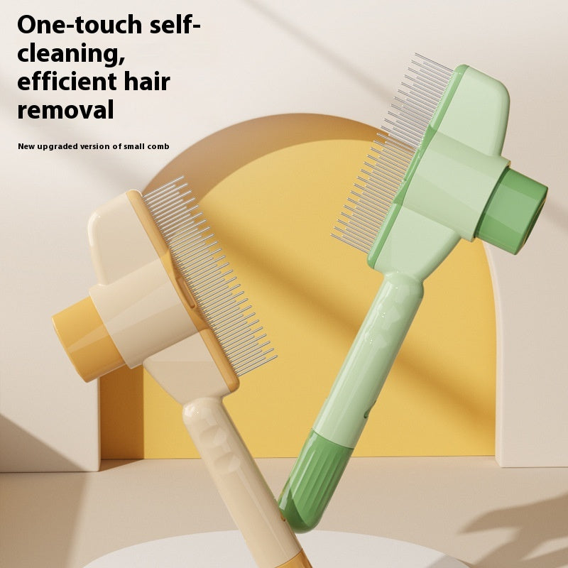 Self-Cleaning Flea & Grooming Comb with Release Button