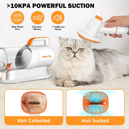 PAWING Professional Pet Grooming Vacuum Kit & All-in-1 Deshedding Tool