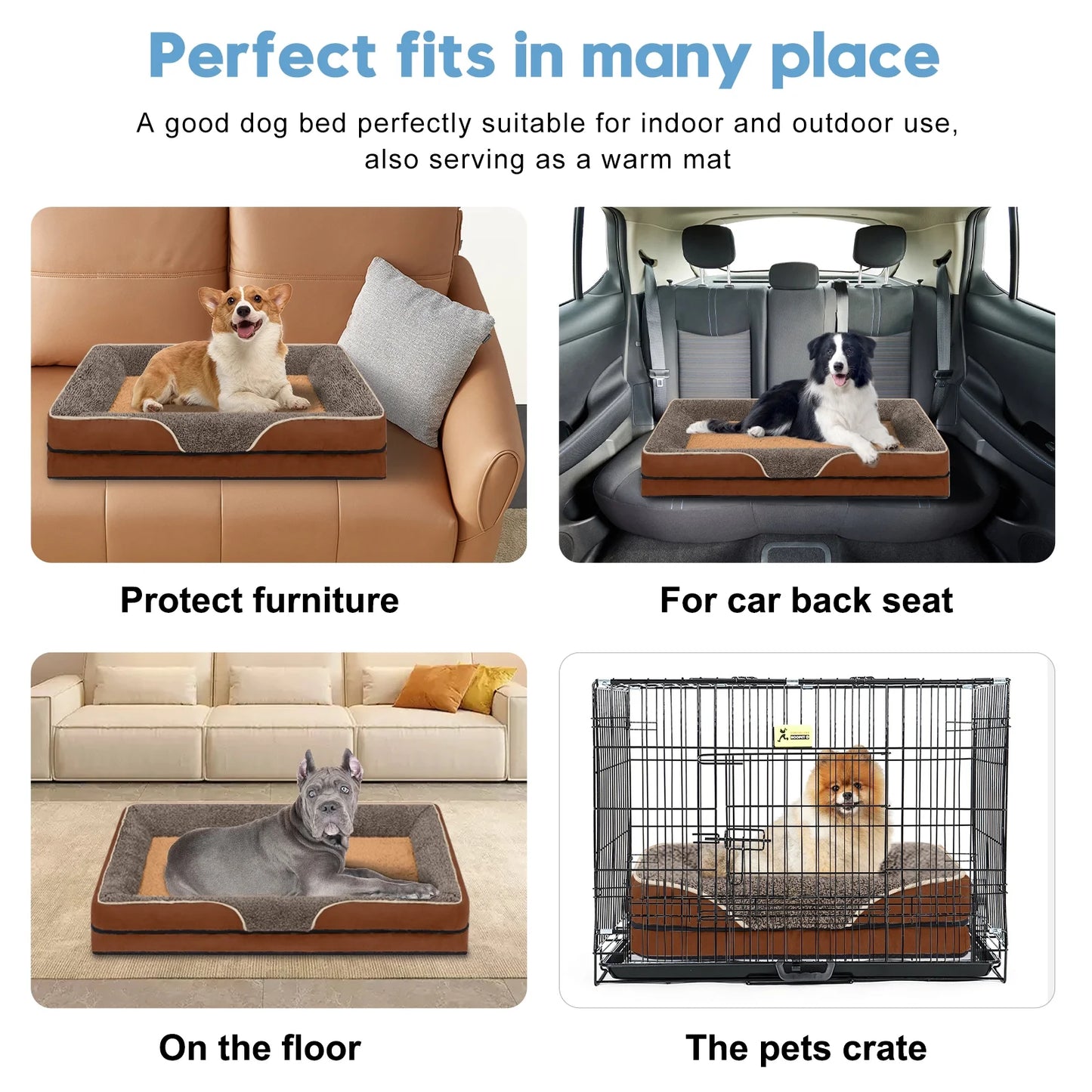 Orthopedic Egg-Crate Foam Dog Sofa Bed