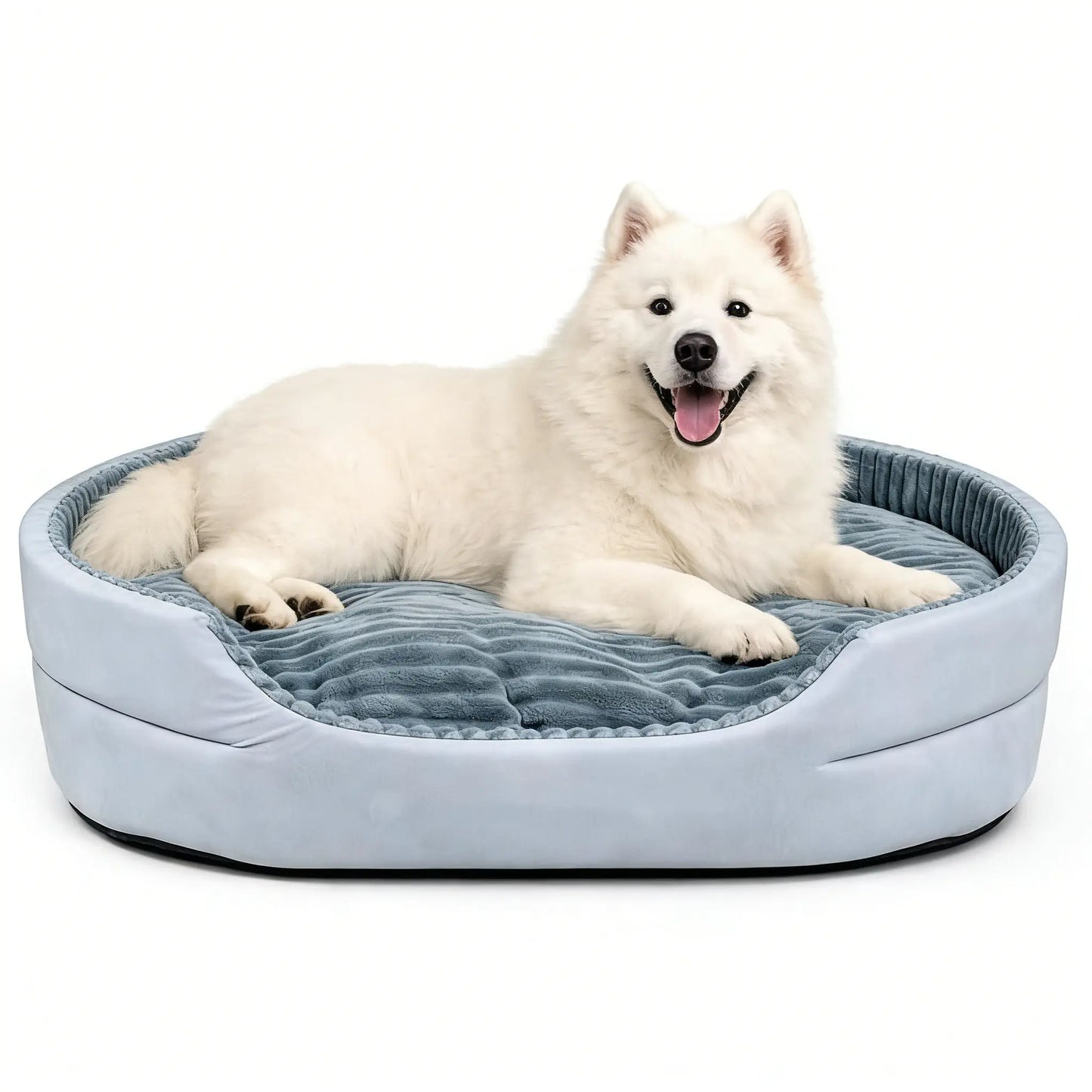 Premium Washable Plush Dog Couch Bed with Waterproof Base