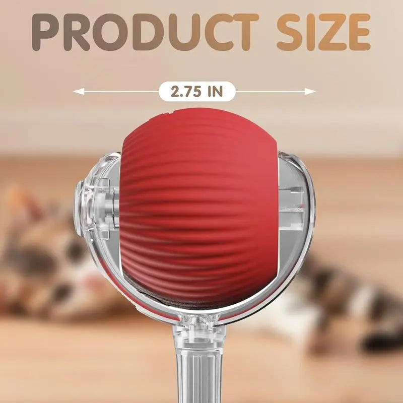 USB Rechargeable Rolling Cat Ball with Teasing Stick