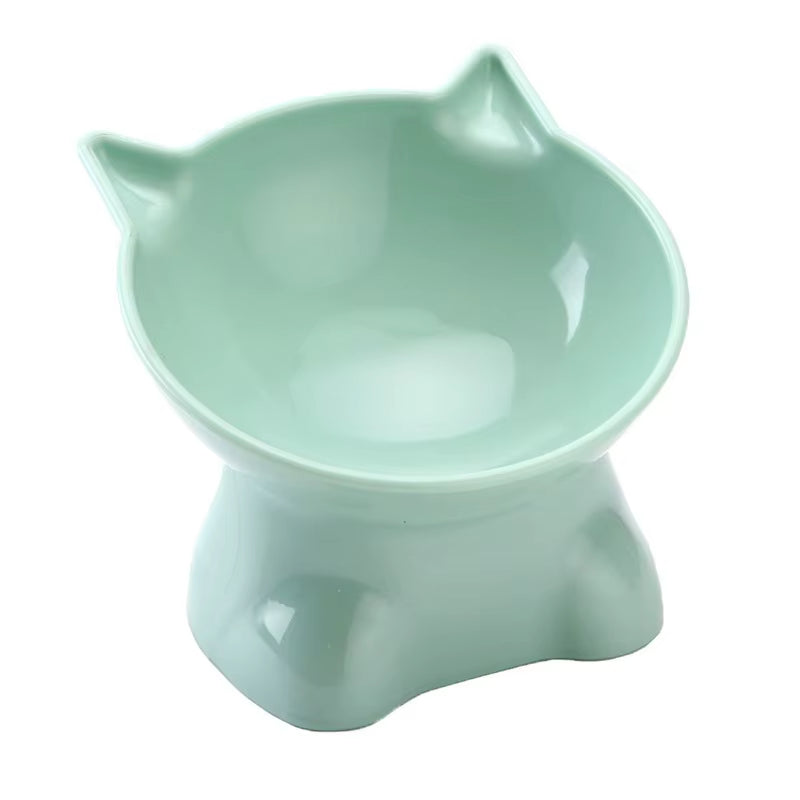 Cute Tilted Elevated Cat Food & Water Bowl