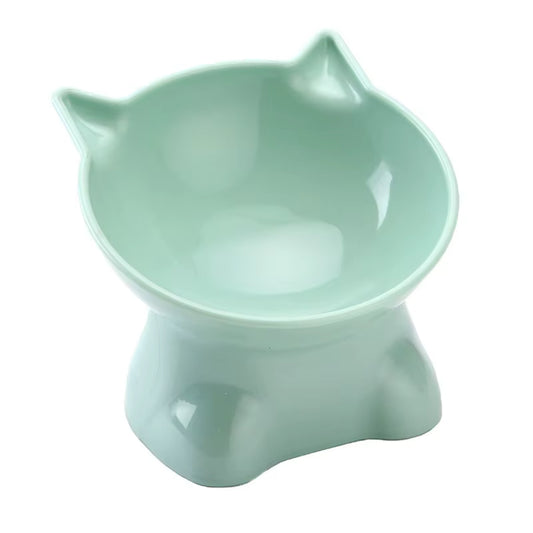Cute Tilted Elevated Cat Food & Water Bowl