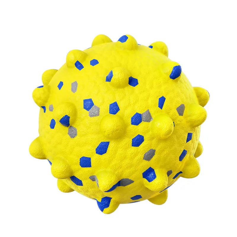 Interactive Treat-Dispensing Dog Toy Ball – Spiky Dental Chew Ball