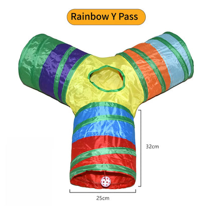 Foldable Breathable Play Tunnel for Indoor Cats