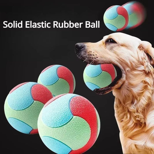 Heavy-Duty Solid Rubber Fetch Ball for Dogs