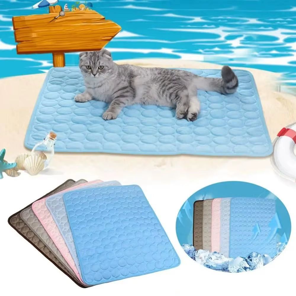 Cool Ice Silk Moisture-Proof Pet Cooling Mat