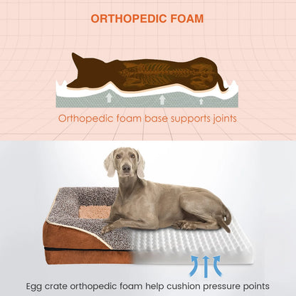 Orthopedic Egg-Crate Foam Dog Sofa Bed