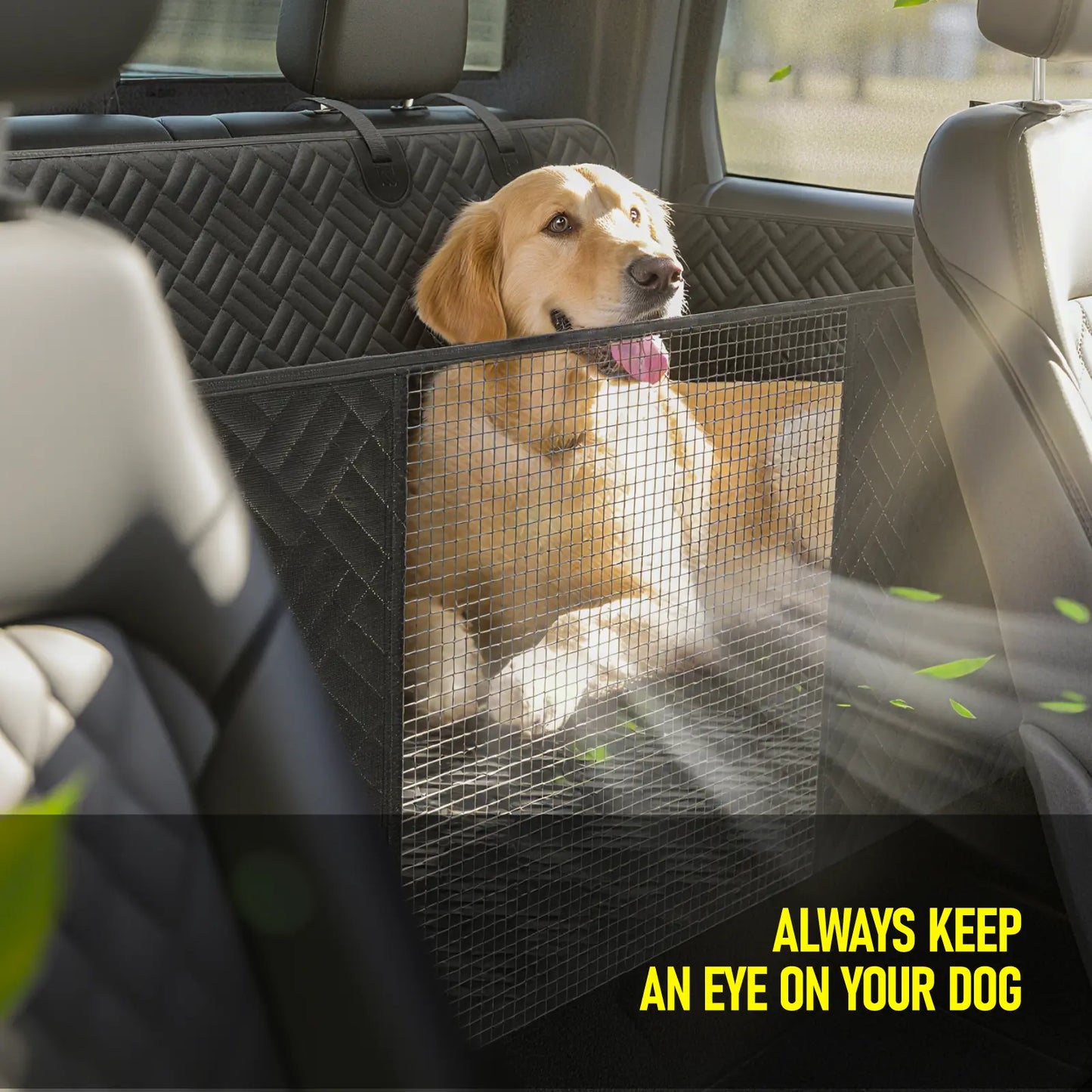 Hard Bottom Dog Car Seat Cover – Heavy Duty Back Seat Extender
