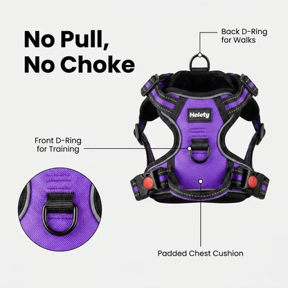 Adjustable Padded Dog Vest Harness with Front & Back Clips