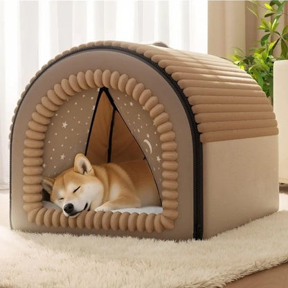 Cozy Portable Indoor Dog House – Washable Fabric Shelter