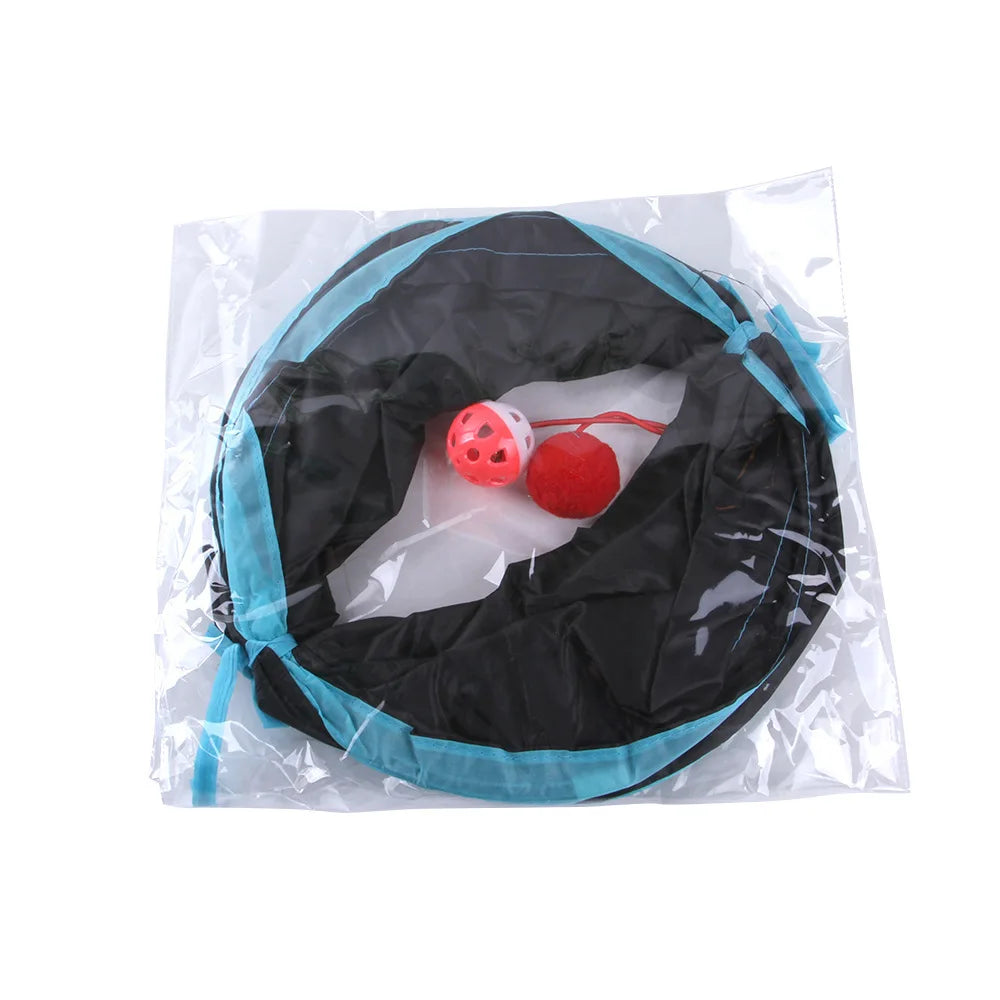 Foldable Breathable Play Tunnel for Indoor Cats