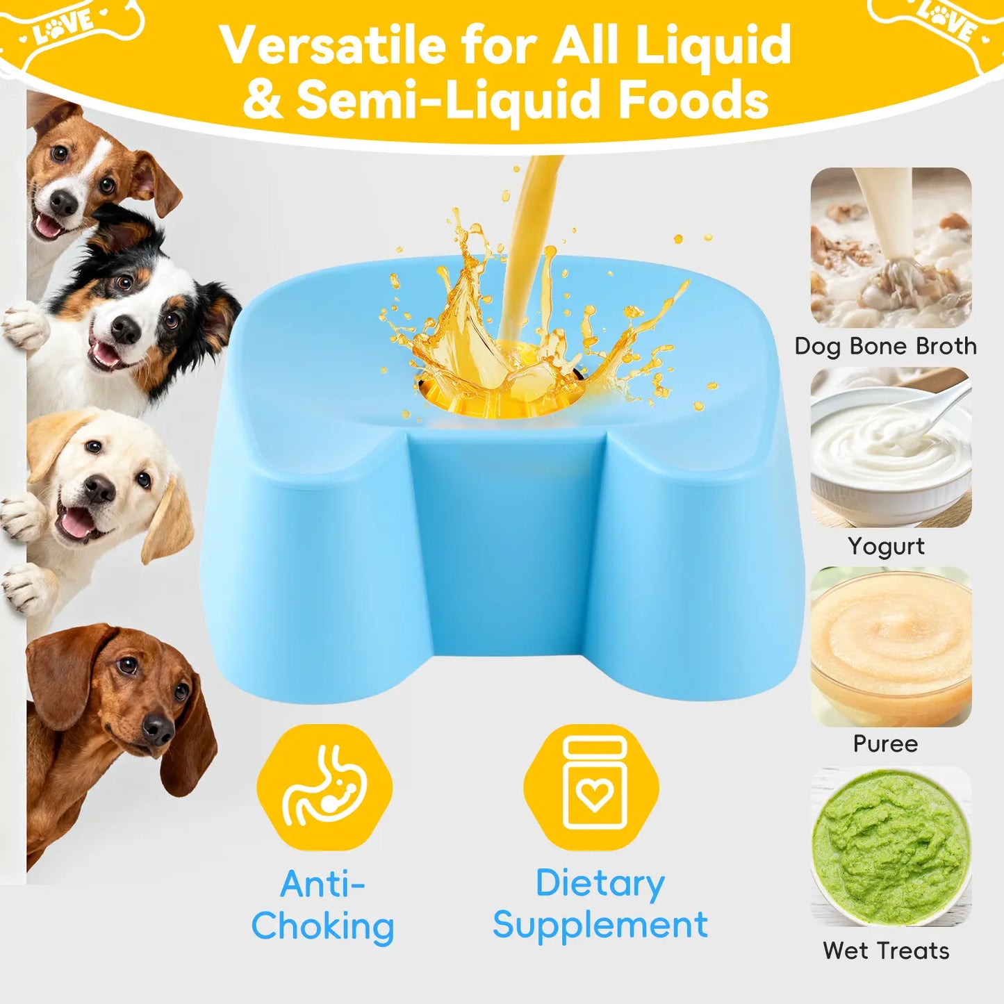 Anti-Anxiety Silicone Lick Bowl & Slow Feeder for Wet Food