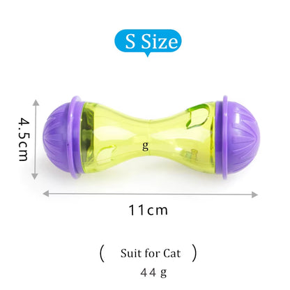 Interactive Dumbbell Treat Dispenser Toy