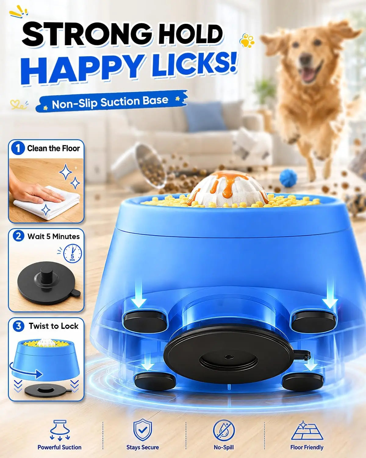 Picky Zoom Slow Feeder & Enrichment Bowl for Wet & Dry Food