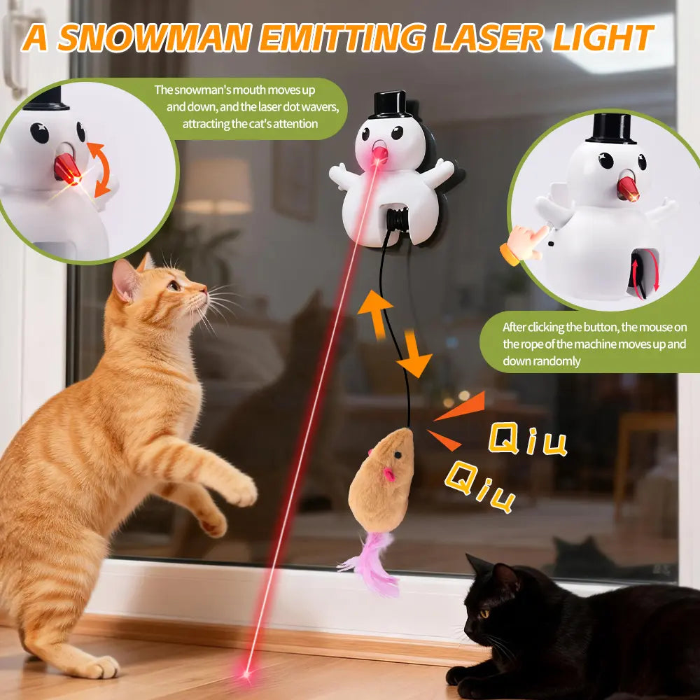 Smart 3-in-1 Interactive Cat Laser & Mouse Toy
