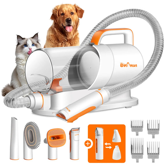 PAWING Professional Pet Grooming Vacuum Kit & All-in-1 Deshedding Tool