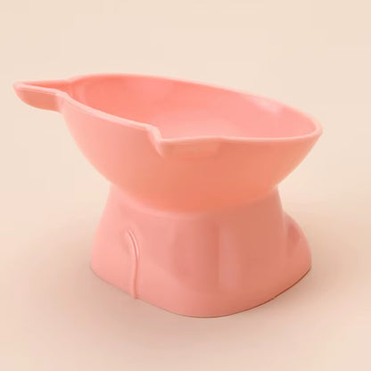 Cute Tilted Elevated Cat Food & Water Bowl