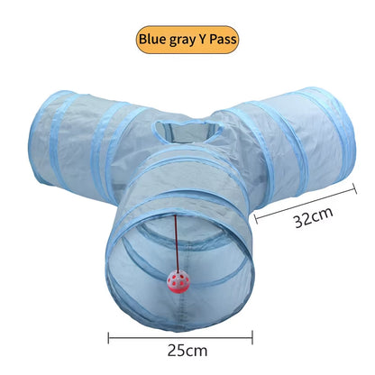 Foldable Breathable Play Tunnel for Indoor Cats