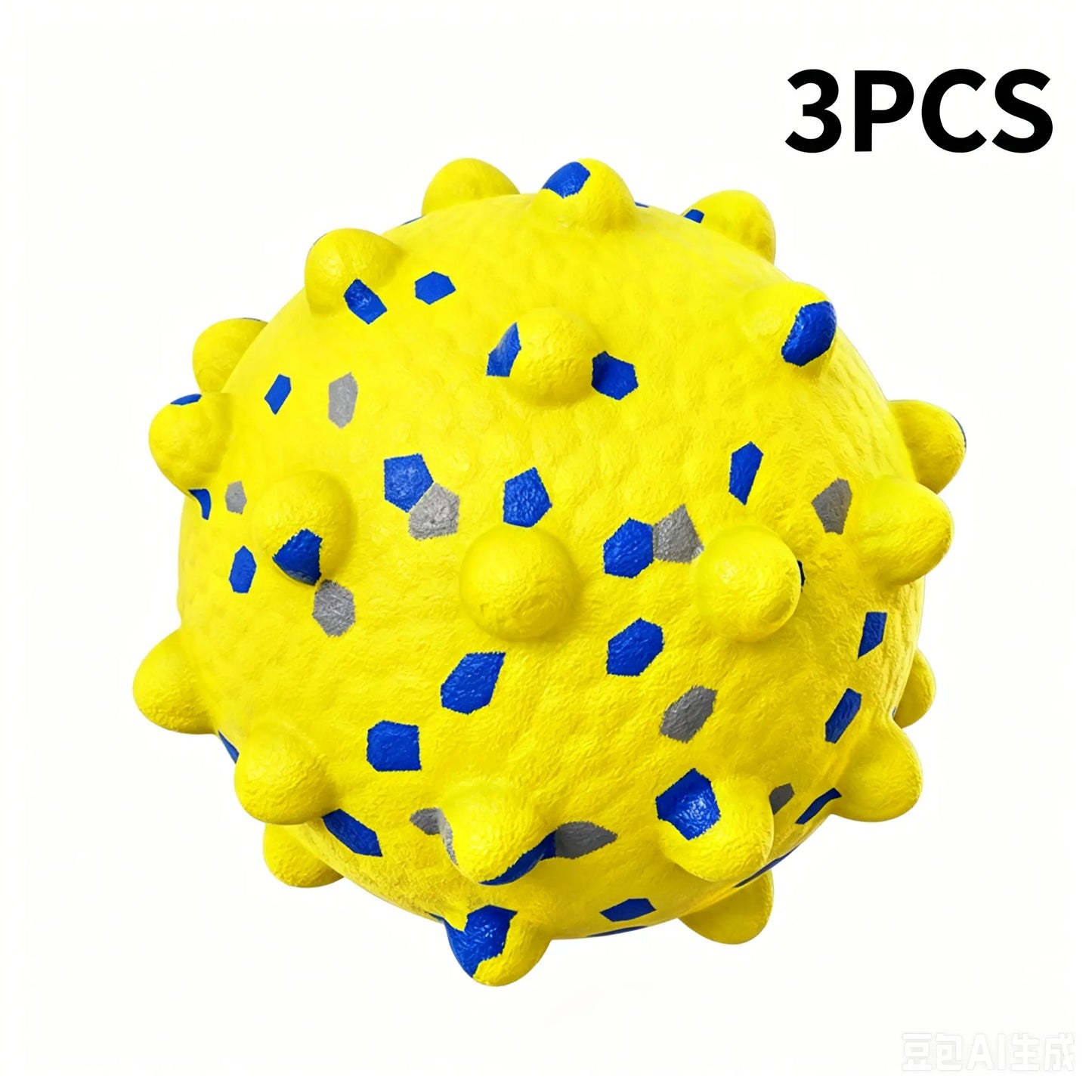 Interactive Treat-Dispensing Dog Toy Ball – Spiky Dental Chew Ball