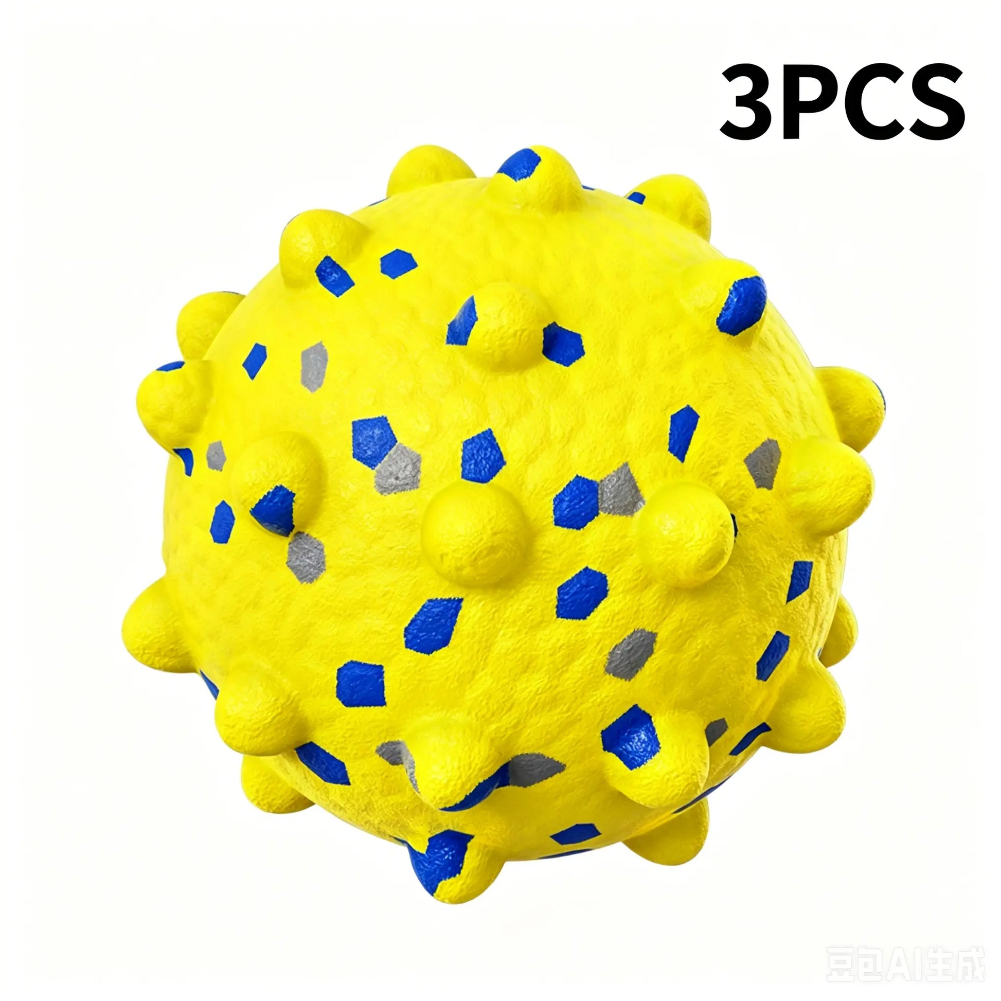 Interactive Treat-Dispensing Dog Toy Ball – Spiky Dental Chew Ball