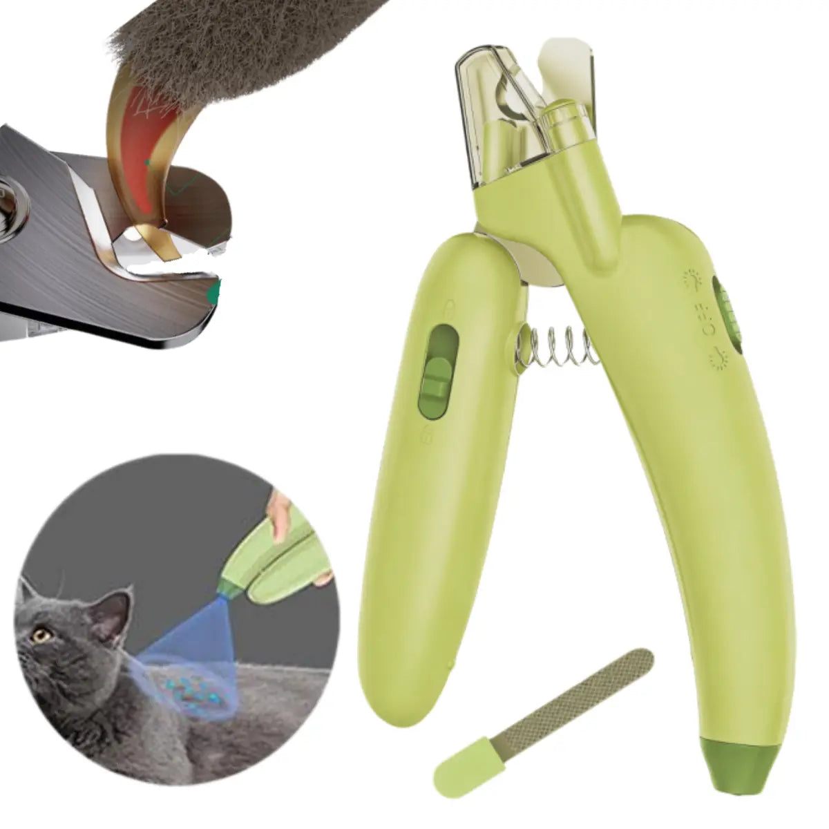 Kacoomi Electric Pet Nail Clipper with LED Light – Professional Rechargeable Nail Grinder for Dogs & Cats
