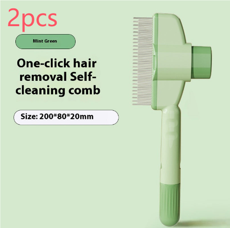 Self-Cleaning Flea & Grooming Comb with Release Button