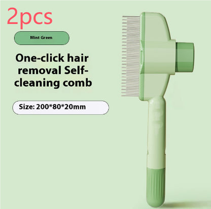 Self-Cleaning Flea & Grooming Comb with Release Button