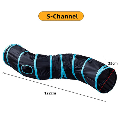 Foldable Breathable Play Tunnel for Indoor Cats