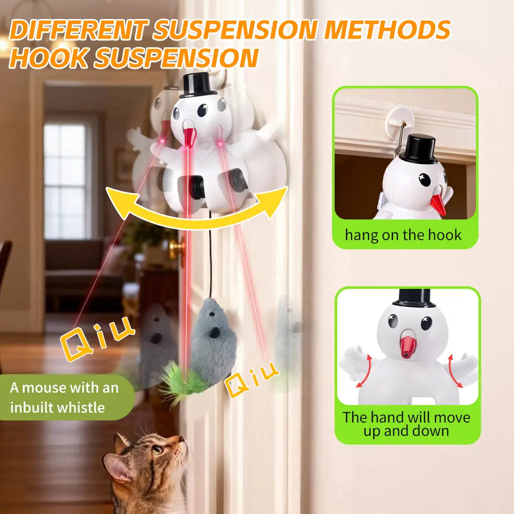Smart 3-in-1 Interactive Cat Laser & Mouse Toy