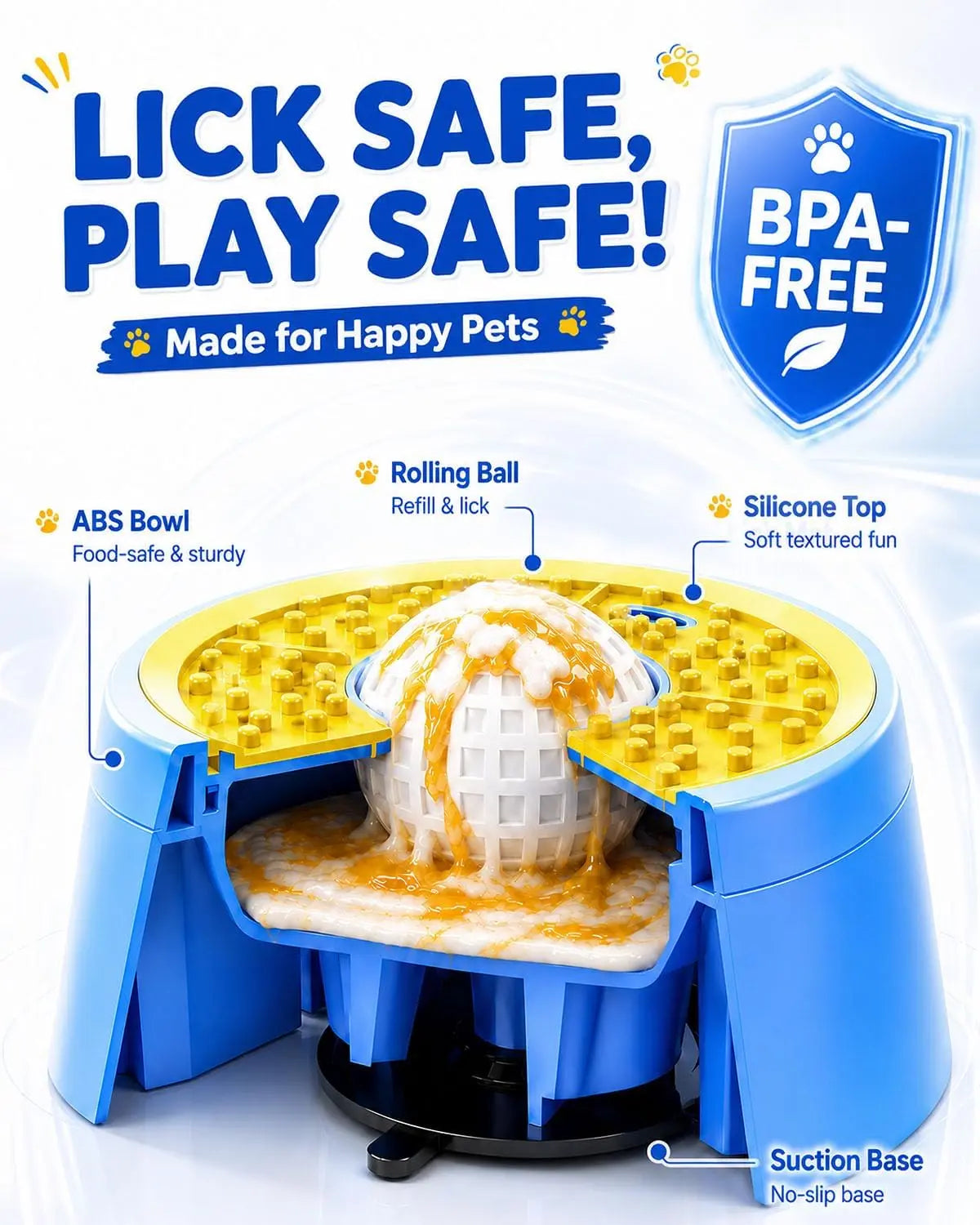 Picky Zoom Slow Feeder & Enrichment Bowl for Wet & Dry Food